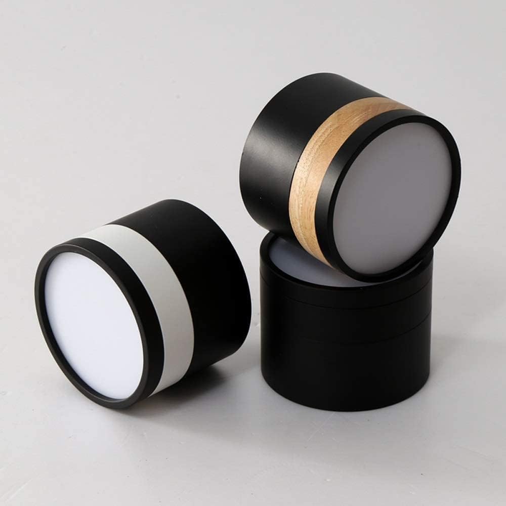 Wpuszczane lampy sufitowe Światła pasażowe Oprawa typu downlight Prosta nowoczesna lampa sufitowa LED Ganek Szatnia Reflektor 7W(Bianco,Black+white circle)