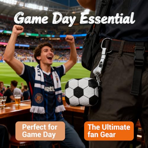 Image of Soccer Case for AirPods Pro 2, 3D Sports Ball PU Leather Protective Cover with Lanyard Keychain, Shockproof Case for Apple AirPods Pro 2nd /1st Generation - Gifts for Boys & Men