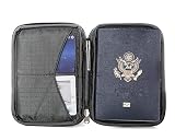 Zero Grid Passport Wallet - Travel Document Holder w/RFID Blocking (Shadow)