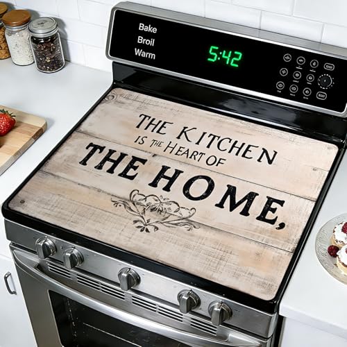 Image of Stove Top Cover for Electric Stoves: All-in-One Heat-Resistant Protector Mat, Non-Slip Kitchen Counter Mat 28''x20''