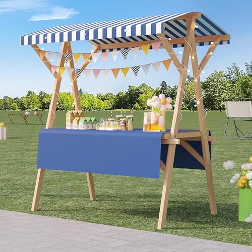 Lightweight Hot Dog & Ice Cream Cart with Wheels, 59in Food Stall for Street Events & Markets - Ideal for Vendors, Festivals & Outdoor Catering