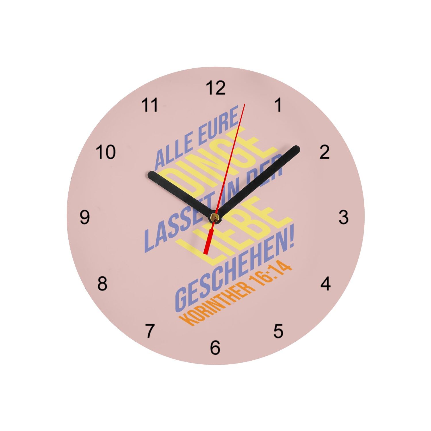 Horloge murale en verre Korinther pour salon et coin prière