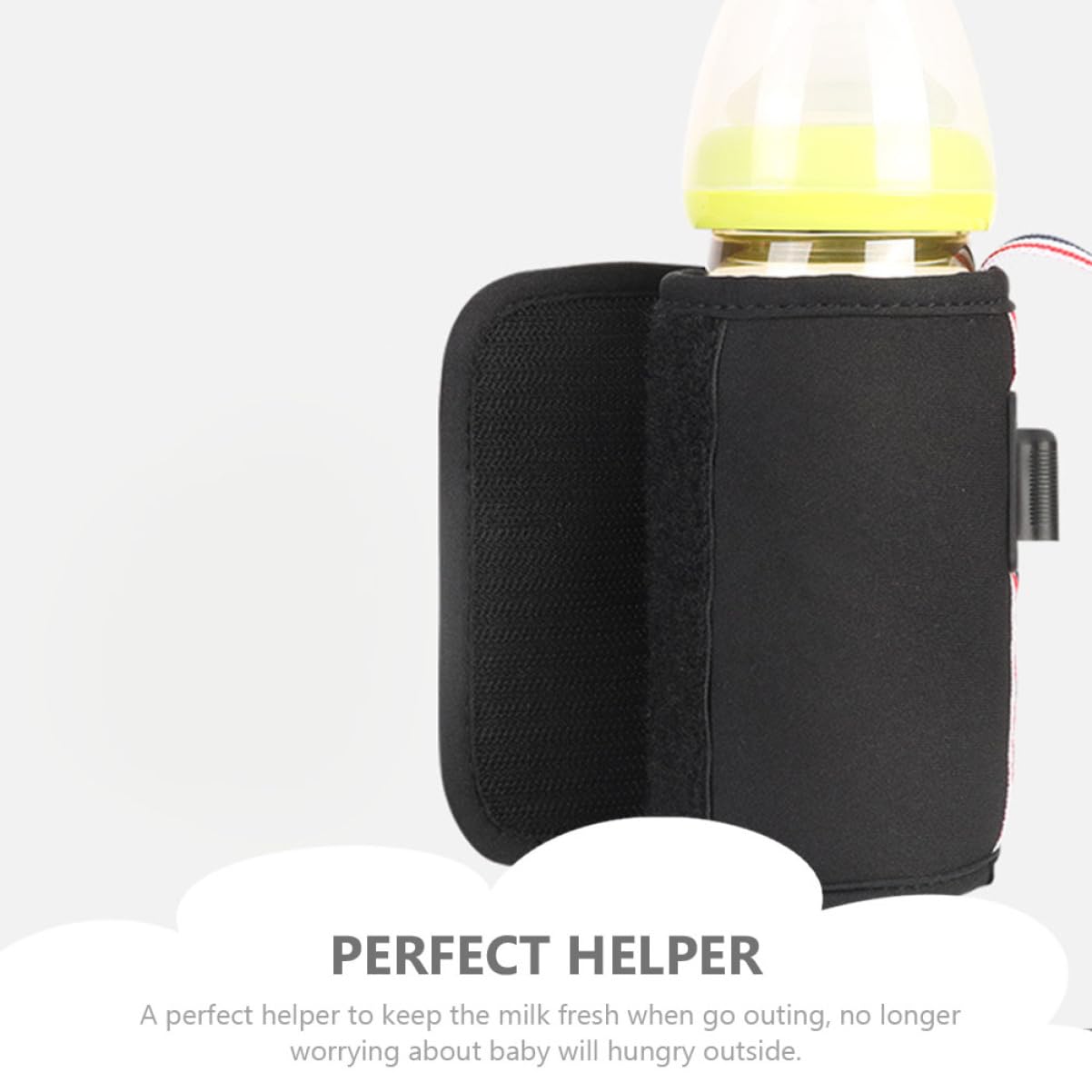 BESTonZON Travel Bottle Warmer Baby Bottle Warmer for Breastmilk Portable Sturdy Neoprene and Easy to Use Display