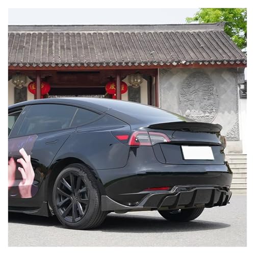 Diffuseur pare-choc arrière pour Tesla Model 3 2017-2023 look carbone - 5