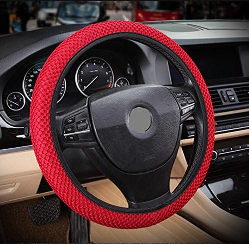 ZaCoo Breathable Mesh Anti-Slip Car Steering Wheel Cover (No Fixed Inner) fits for Truck,SUV,Cars 14"-15"