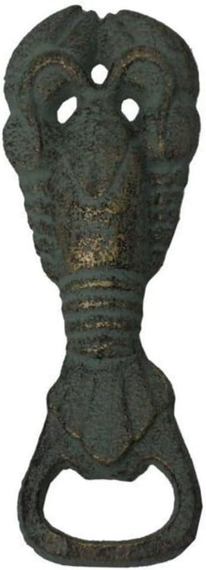 Hampton Nautical Antique Bronze Cast Iron Lobster Bottle Opener 6" - Decorative Lobster - Sea Life Decorations