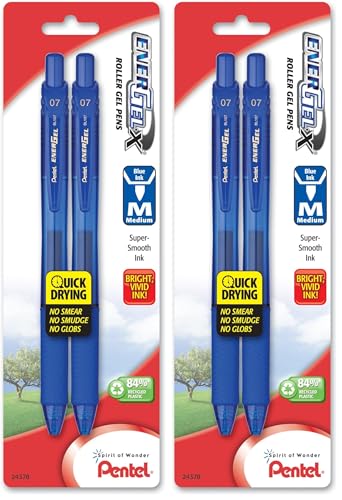 Pentel EnerGel-X Bolígrafo Retráctil Gel Líquido Azul 4 unid. miniatura 1