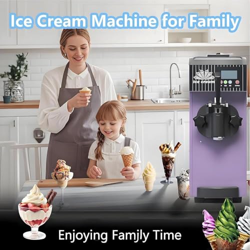 Komercyjna maszyna do lodów miękkich z chłodzeniem wstępnym, automatycznym czyszczeniem, panelem LCD, szybkością produkcji 4-5 kg/h