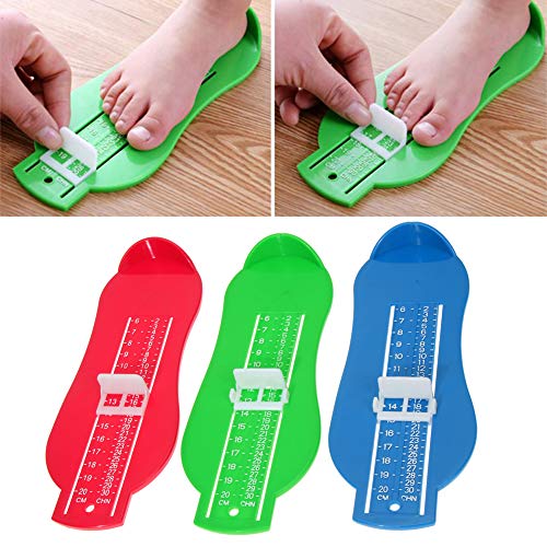 Shuxinmd Medidor de Pies Dispositivo de Medición de Pie Infantiles Regla de Pie de Bebé para Niños de 0 a 8 Años Determinar el Tamaño del Zapato de Niños 3 Unidades