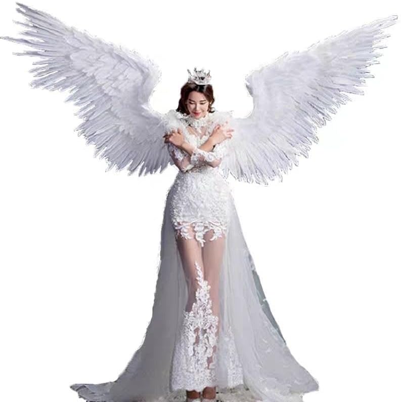 NRYK GIANTHandmade Big Angel Feather Wings Halloween Cosplay Costume Wedding Party Props Layout Angel Wings