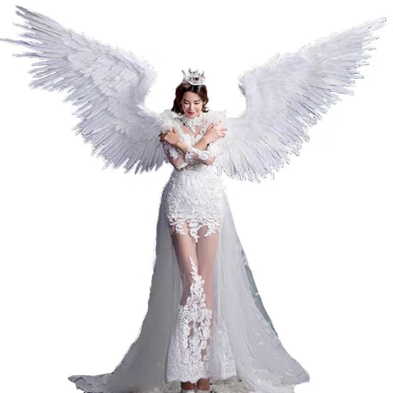 NRYK GIANTHandmade Big Angel Feather Wings Halloween Cosplay Costume Wedding Party Props Layout Angel Wings