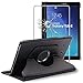 ebestStar - Hülle für Samsung Galaxy Tab E 9.6 T560, T561, Drehbar Schutzhülle, PU-Lederhülle, Rotierende Ständer Etui, Rotating Case Cover, Schwarz + Panzer Schutz Glas Galaxy günstig Kaufen-ebestStar - Hülle für Samsung Galaxy Tab E 9.6 T560, T561, Drehbar Schutzhülle, PU-Lederhülle, Rotierende Ständer Etui, Rotating Case Cover, Schwarz + Panzer Schutz Glas