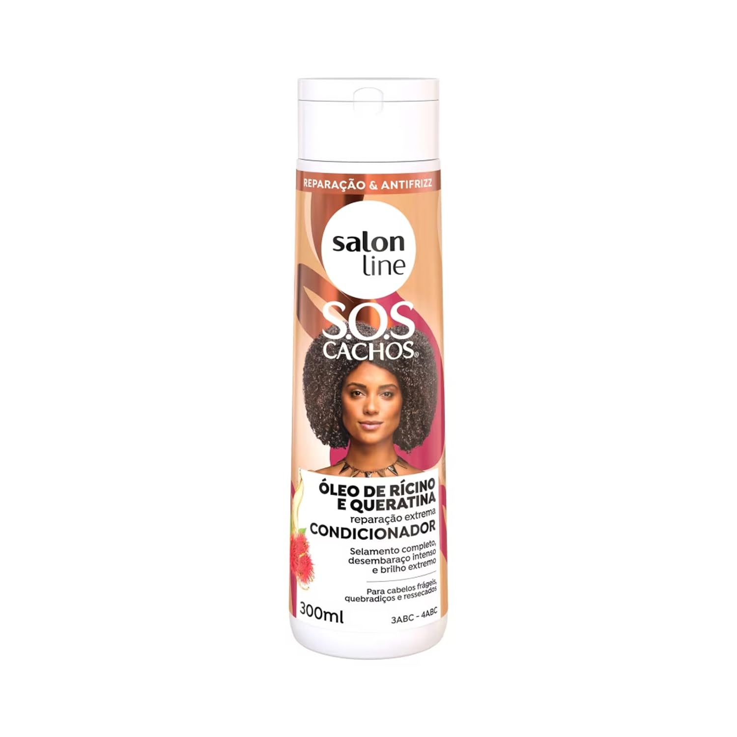 Salon Line S.O.S Cachos Ricino e Queratina Salon Line Curly Hair Conditioner 10.1 fl oz (300 ml) Conditionair