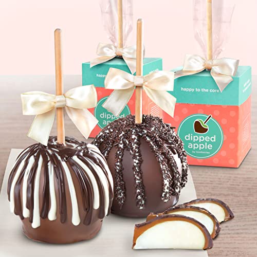 Milk & Dark Decadence Chocolate Dipped Caramel Apples Pair #TOP1