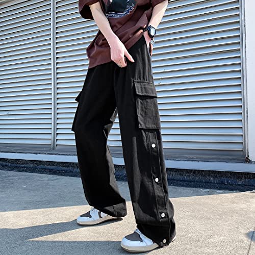 Goth Baggy Cargo Pants with Pockets for Men Women Y2K Straight Leg Joggers Casual Streetwear Loose Pants2