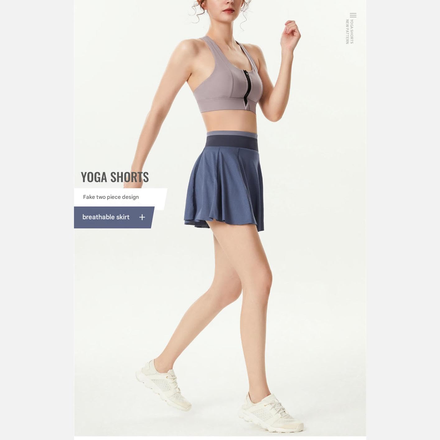 Spódnice damskie krótkie spódnice dla kobiet anty-ekspozycja na zewnątrz sztuczne dwuczęściowe oddychające fitness szybkoschnący-czarny-l