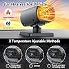 2026 New Portable Car Heaters for Vehicle for Winter, 12v Car Heater That Plugs Into Cigarette Lighter, 200w Cigarette Lighter Heater for Car Defroster and Defogger (black) #3