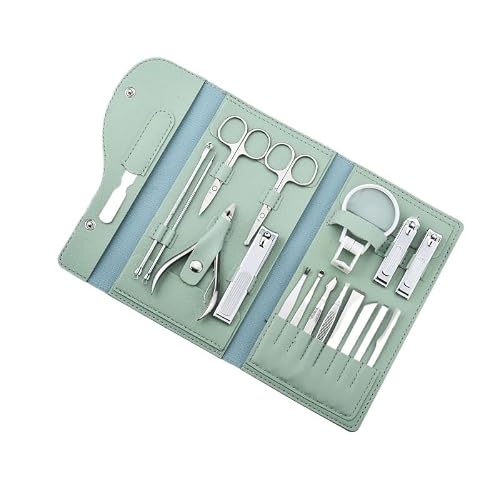 SaryEdge Stainless Steel Manicure Tool Nail Clippers Set 18 Pieces Manicure Set,Style 4-29.5 * 19.2cm,Style 4-29.5 * 19.2cm