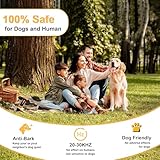 Antibell für Hunde - Ultraschall Anti Bell Gerät Hunde,Handgerät Hundegebell Stoppen mit LED,50FT Reichweite, 20-30HZ Einstellbare Frequenz Anti Bellen Gerä,3 Stunden schnelle Ladezeit Outdoor