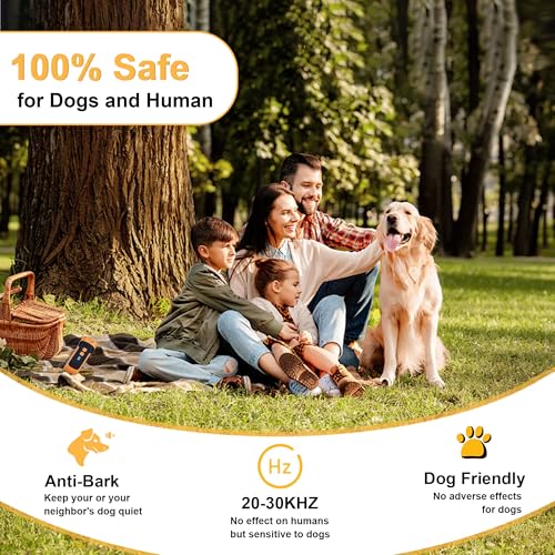 Antibell für Hunde - Ultraschall Anti Bell Gerät Hunde,Handgerät Hundegebell Stoppen mit LED,50FT Reichweite, 20-30HZ Einstellbare Frequenz Anti Bellen Gerä,3 Stunden schnelle Ladezeit Outdoor