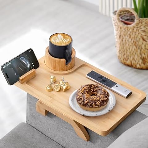 ROCDEER Bamboo Sofa Arm Tray Cover