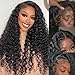 LUXEDIVA 12A Deep Wave Human Hair Bundles 22 24 26 Inch Deep Curly Bundles Human Hair 100% Unprocessed Brazilian Virgin Weave 3 Bundles Double Weft Raw Remy Hair Bundles Deals