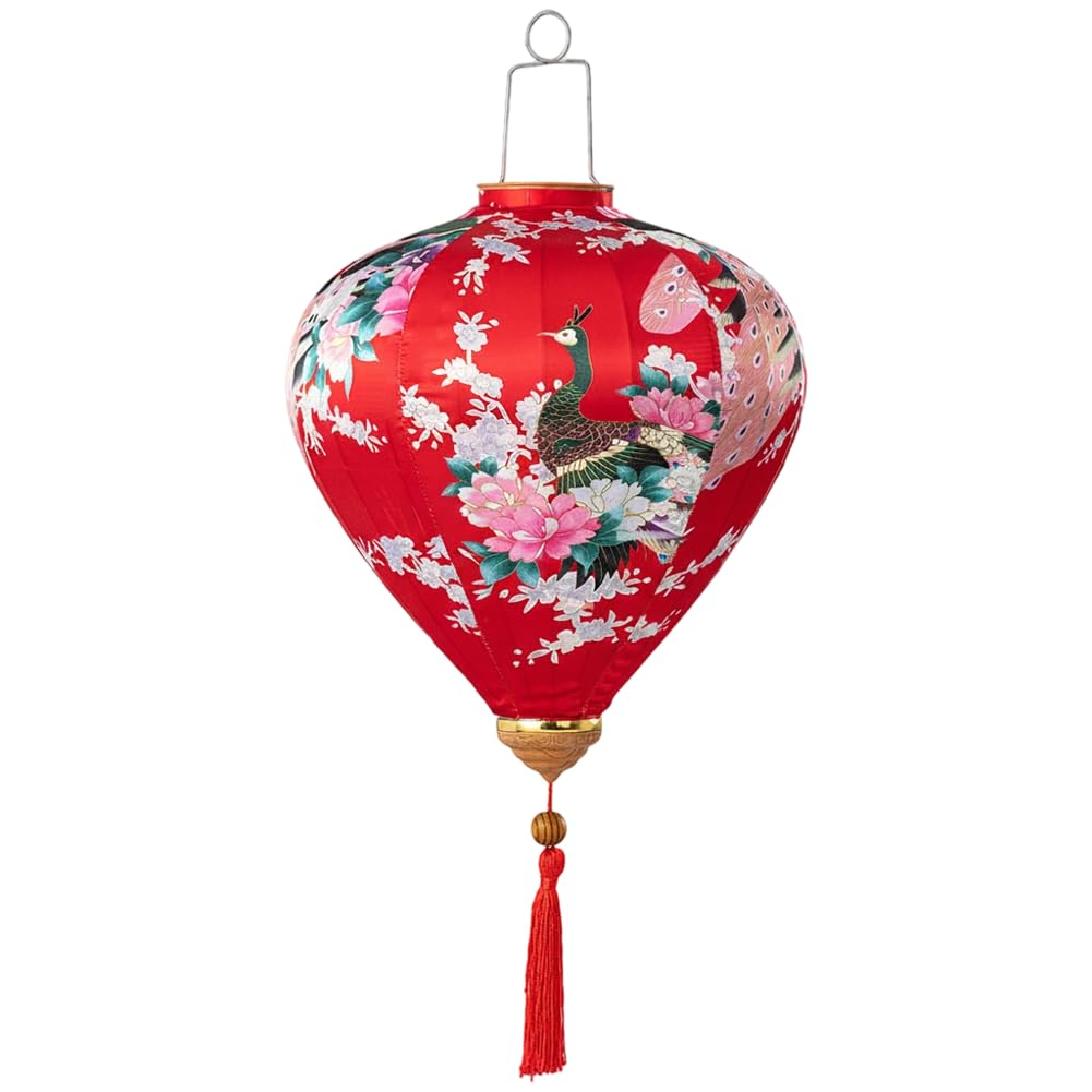 Retro Chinese Lantern, Asian Vietnamese Lantern, Vintage Silk Lanterns, Hanging Lanterns for Outdoor Home Wedding Party Decoration