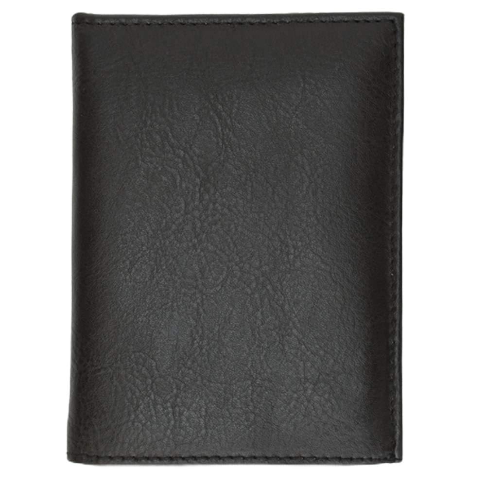 Generic 1 RFID Blocking Leather Wallet Badge Holder Sheriff Officer ID Police Shield Blk,Black