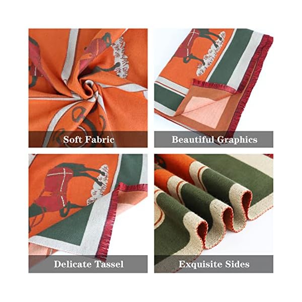 Women's Scarf Shawls and Wraps for Evening Dresses, Redhom Soft Large Blanket Pashmina for Fall Winter with Gorgeous Color - Image 6