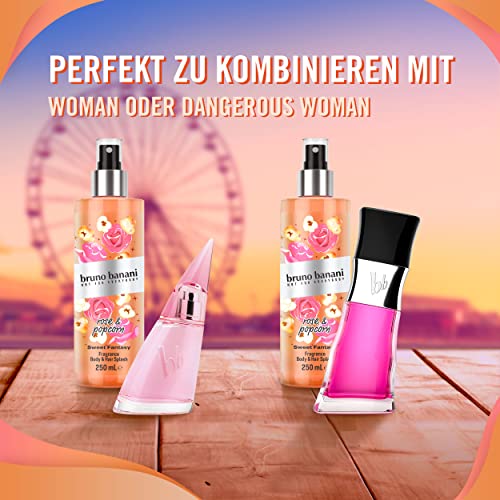 bruno banani Sweet Fantasy Body Splash, lebendig blumiges Körperspray für Damen, 250ml – Ansicht 5