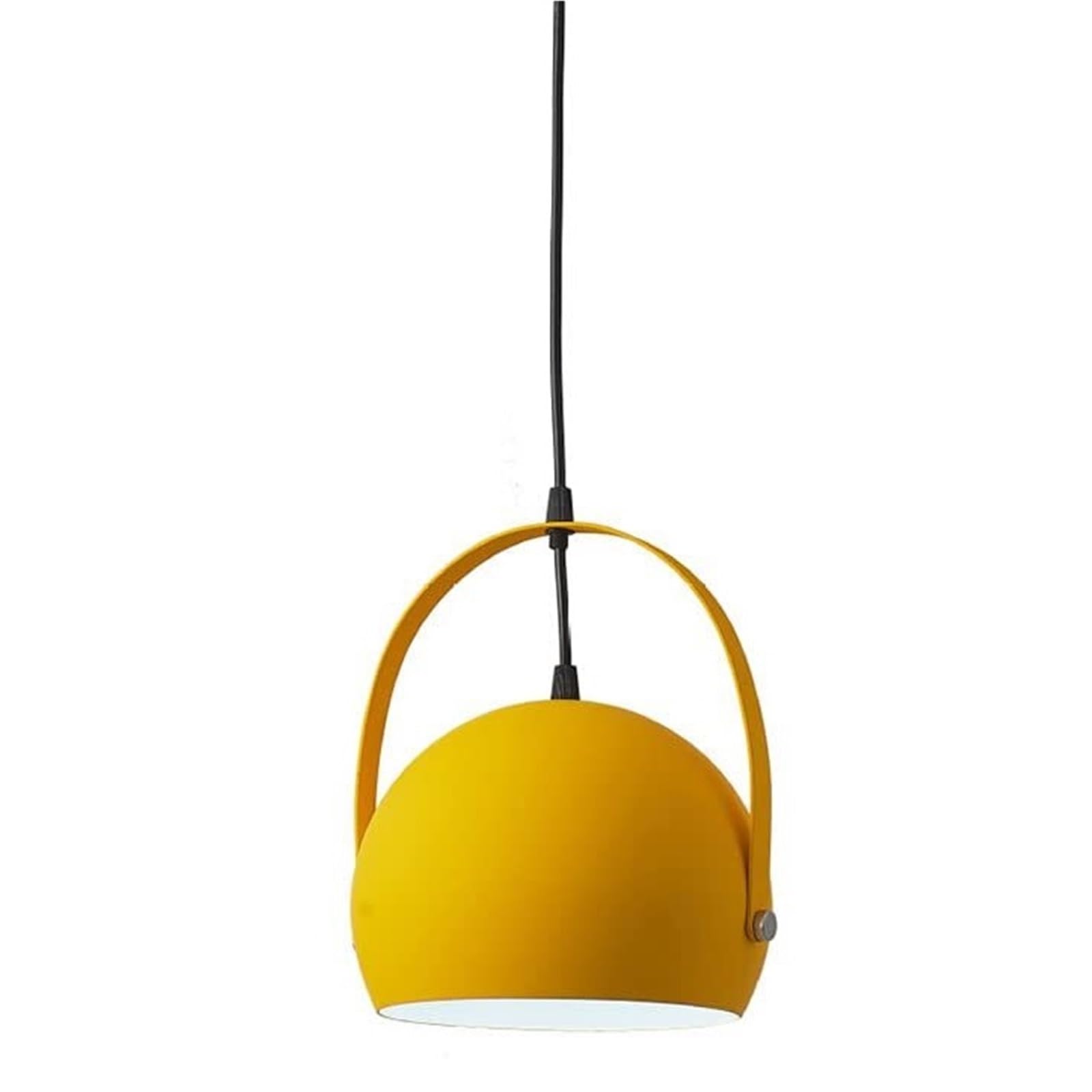KHUKHU Macaron Color Chandeliers Spherical Hanging Light Modern Geometric Pendant Light Fixture, Nordic Countryside Ceiling Light, for Kitchen Island Dining Room Living Room(Beige,7.8in*10.6in)