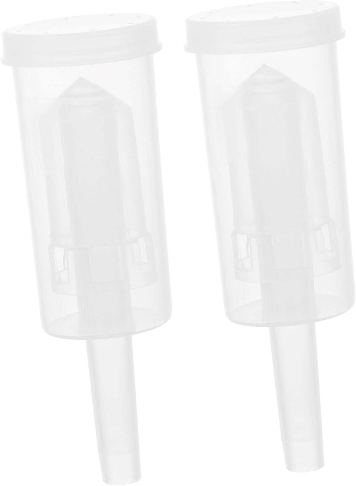 OUNONA 2pcs 3-Piece Plastic One-Way Valves for Brewed Wine Fermentation Check Valve Lids Kit for Home Brewing Supplies