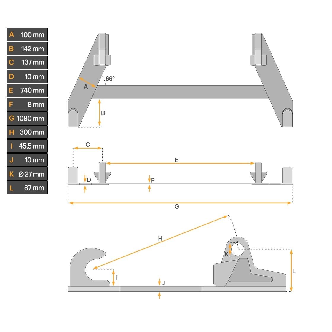Koppelplatten Satz | vormontiert | diagonal | grundiert oder roh | Euroaufnahme | CK.300-101 | diagonal | grundiert | Euroaufnahme | Traktor | Frontlader | anschweißen | Euro Aufnahme