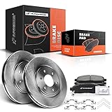 A-Premium 11.65 inch (296mm) Front Vented Disc Brake Rotors + Ceramic Pads Kit Compatible with Select Nissan and Suzuki Models - Frontier 2005-2019, Pathfinder 2005-2012, Xterra 05-15, Equator 09-12