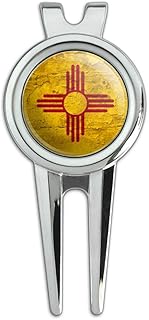GRAPHICS & MORE Rustic Distressed New Mexico State Flag Golf Divot Repair Tool and Ball Marker