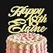 'Happy 18th Birthday' toppery na tort 'Happy 18th cake topper urodziny personalizowane nazwisko ozdoba na ciasto złoty brokat akrylowy topper na tort elegancja śmieszna dekoracja ciasta na urodziny rocznicę