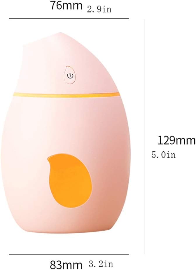 Humidifier 160ml Portable Mini Humidifier Small Cold Mist Humidifier USB Desktop Humidifier Suitable for Car Bedroom Travel Office Warm Night Light 30dB Silent 2 Spray Modes