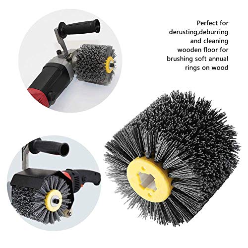 Schleifbürste Nylonbürste Körnung # 240 19 mm Bohrung 120 mm Durchmesser für Holz Polierscheibe Bürstenmaschine Satiniermaschine
