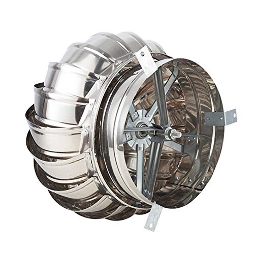 Chapeau de cheminée rotatif 150mm en acier inoxydable pour extraction d'air