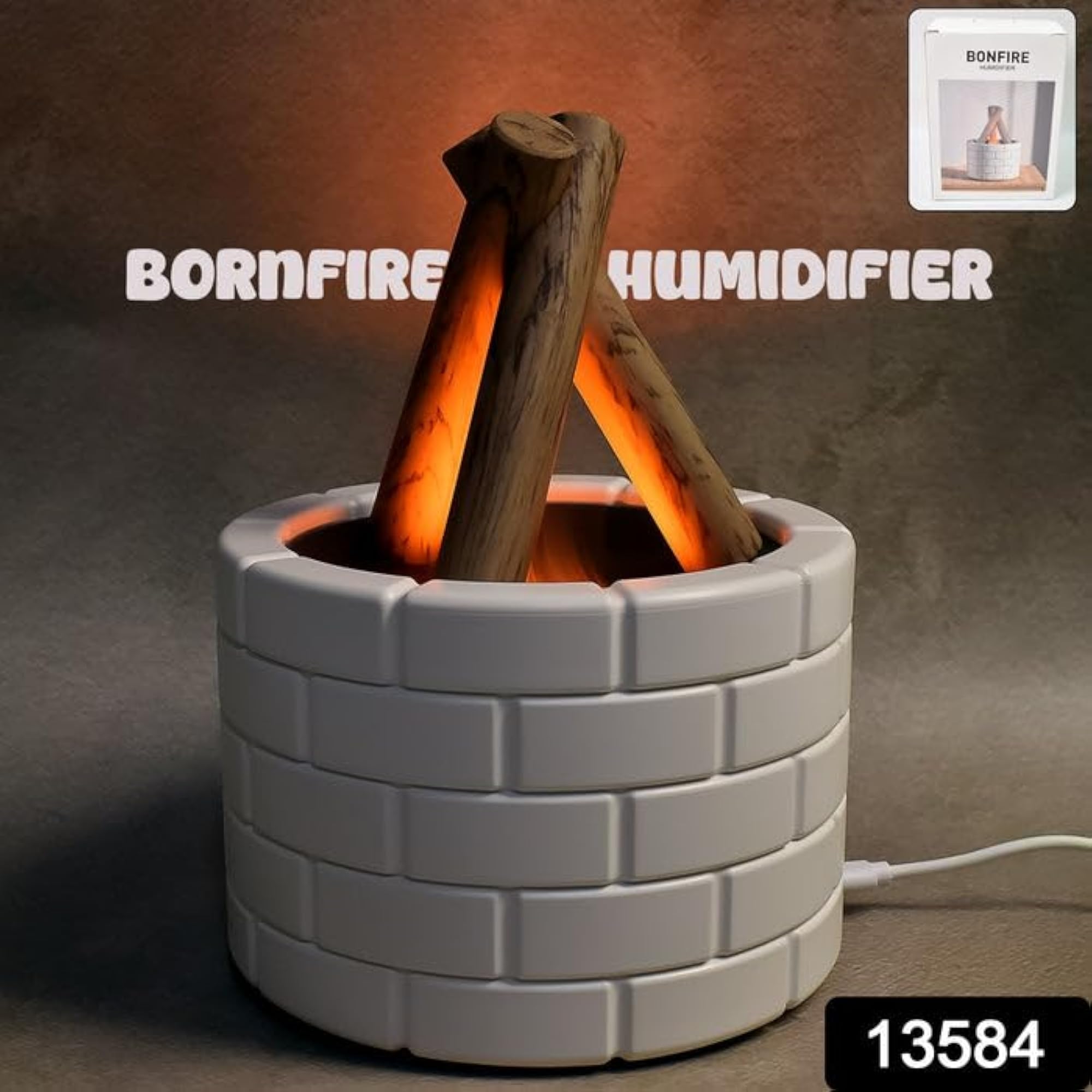 Bonfire Shaped Essential Diffuser Function Flame
