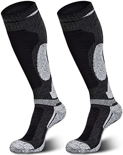 Merino Wool Ski Socks for Cold Weather Hiking Snowboarding Socks Thermal Knee High Warm Heated Socks