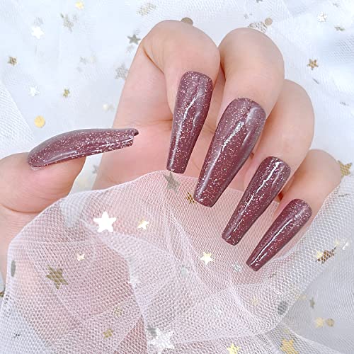 Senvenski Gel Nail Polish Fall Colors Coral Burnt Orange Mustard Yellow Red Pink Pumpkin Brown Glitter Shimmer Gift Uv Led Manicure Art Varnish Kit Set (Cs6-037) #TOP4