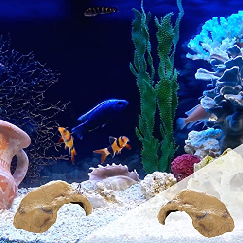 Esconderijo do tanque de peixes de répteis, Turtle Reptile Basking Hide, Acessórios de tanque de cav