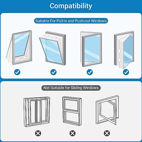 Fensterabdichtung für Mobile Klimageräte, Weiß Wasserdicht Klimaanlage Fensterabdichtung Verwendet für Mobile Klimageräte (500cm)-4