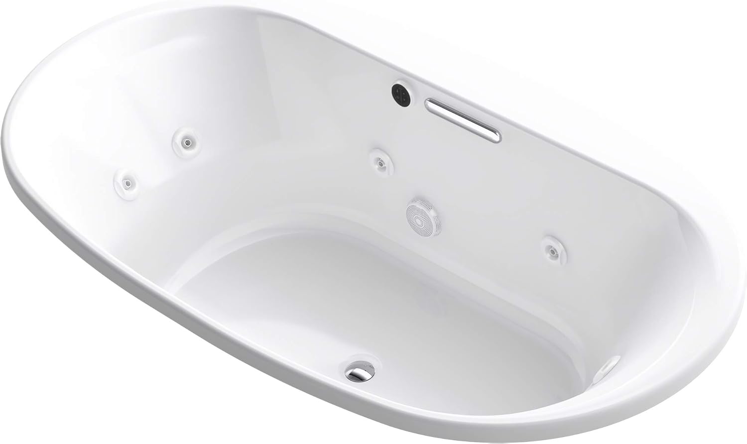 Kohler K-5718-JH-0 Underscore Oval Bathtub, White
