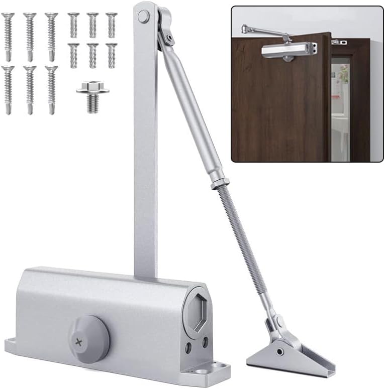 GOOKYO Door Closer Automatic Safety Spring Door Closer Easy to Install to Convert Hinged Doors