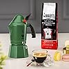 Bialetti Moka Express Alpina Stovetop Espresso Maker Iconic Italian Moka Pot for Espresso Coffee, 3 Espresso Cups (4.3 oz / 130 mL), Aluminum, Green