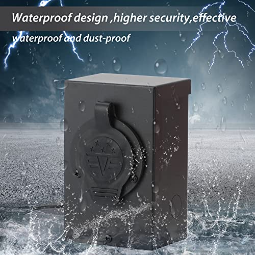 Generator Power Inlet Box, 30 Amp Power Inlet Box, Nema L14-30P, Generators Up To 7,500 Running Watts 30Amps 3R Nema Generator Inlet Box Etl Listed (Black) #TOP2