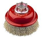 Cepillo taza Ondulada HS, diam. 75, acero latonado 0,30 Rosca M14