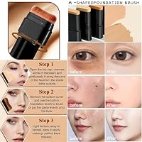 Foundation Stick, 2 in 1 Dual-Ended Long-Lasting Concealer Korean Foundation Stick, Full Coverage Foundation Makeup, Sunscreen Concealer Stick, Tattoo Cover Up Makeup, Matte Finish for Face (NATURAL) — image 6